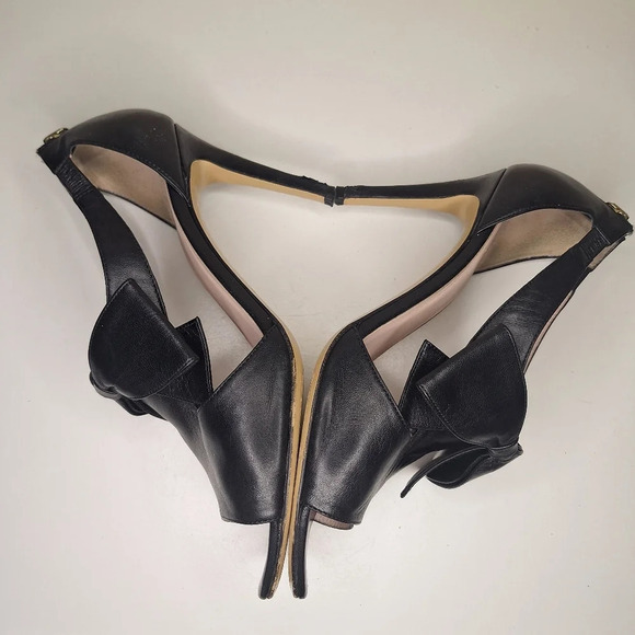 Kate Spade New York Imelda leather bow stilleto heels, sold as is SZ 7.5 - Picture 5 of 10
